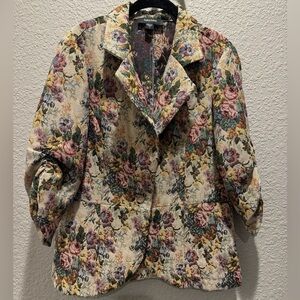 Beautiful Peplum Tapestry look blazer L